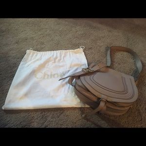 Chloe Marcie saddle bag- Robe Beige color